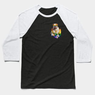 Bulldog In Pocket LGBT Pride Flag For Dog Lovers Baseball T-Shirt